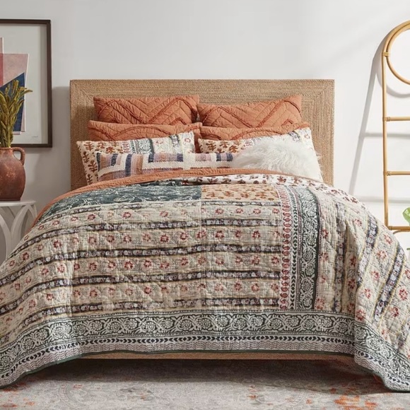 Studio D Marley Orange Euro shams - Picture 2 of 2